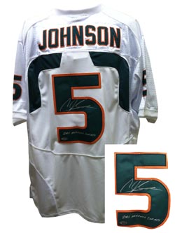 Andre Johnson Signed Miami Jersey 01 NAT CHAMPS Tristar COA